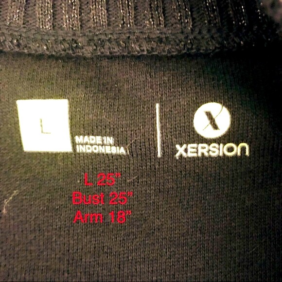 Women’s sweater black Xersion soft side shoulder drop zip style Trim sweater - Picture 5 of 6